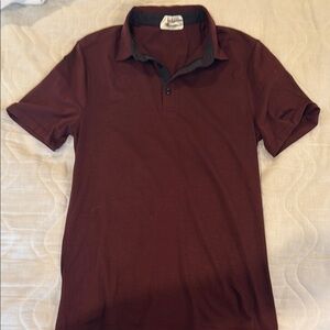 Lululemon Athletica Maroon Polo Shirt